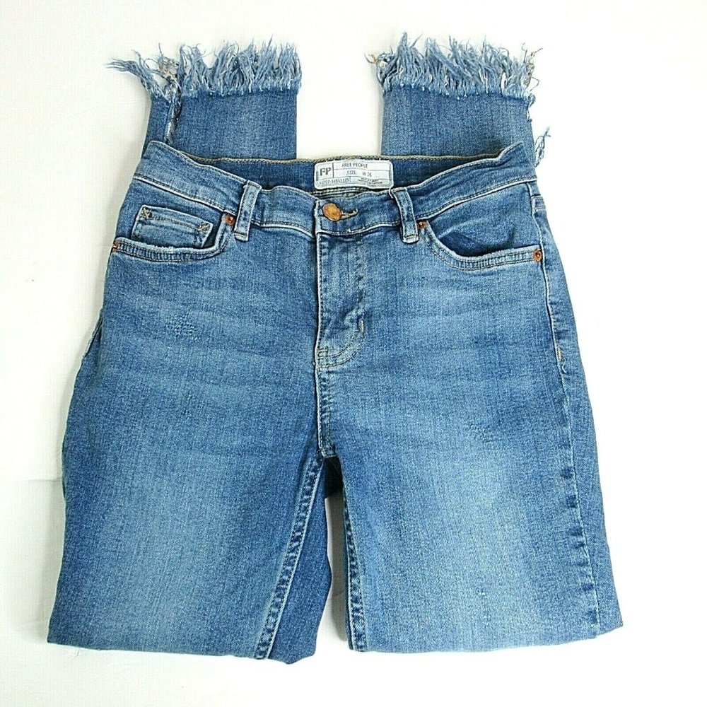 FREE PEOPLE Medium Wash,GREAT HEIGHTS Jeans SZ 26